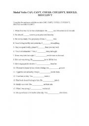 English worksheet: Modal VErb CAN