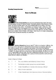 English Worksheet: DARE TO DREAM - READING COMPREHENSION