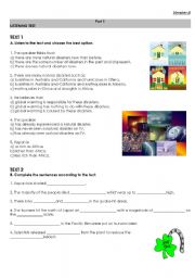 English Worksheet: Natural disasters Test