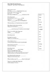 English Worksheet: More Than Words (Extreme)