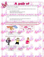 English Worksheet: A pair of