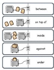 English Worksheet: Where is the Toast Preposition Dominoes and Memory Cards with Poster and Poem Part 3 of 3