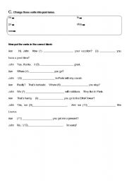 English worksheet: Past tense verbs and stories