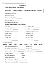 English Worksheet: Placement test or Final test