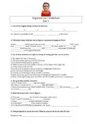 English Worksheet: supersize me oral comprehension