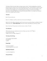 English Worksheet: letters