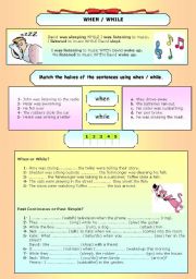 English Worksheet: When - While