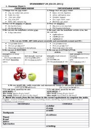 English Worksheet: countable uncountable nouns and quantifiers