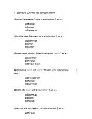 English Worksheet: test jobs