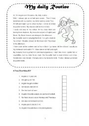 English Worksheet: Daily Routine