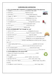 English Worksheet: comparison