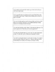 English worksheet: Situations for using money idioms