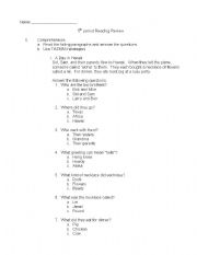English Worksheet: English Exam review