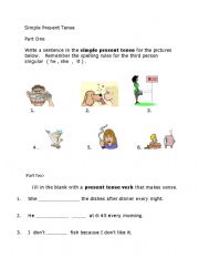 English worksheet: Simple Present Tense