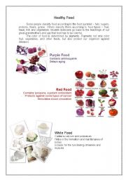 English Worksheet: Healthy food