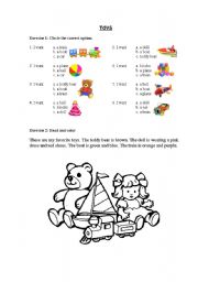 English worksheet: Toys