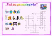 English Worksheet: What are you wearing today?