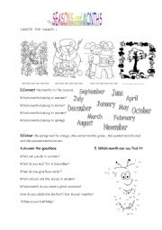 English Worksheet: Seasons and months