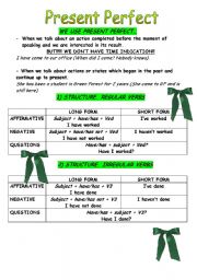 English Worksheet: Present Perfect