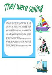 English Worksheet: THEY WERE SAILING