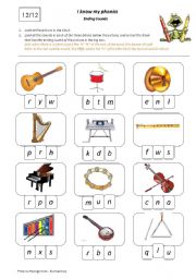 English Worksheet: I Know My Phonics: Ending Sounds 12/12