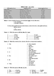 English Worksheet: verb to be and personal pronouns