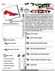 English Worksheet: RC Series_Level 01_Country Edition_67 Nepal (Fully Editable + Key)