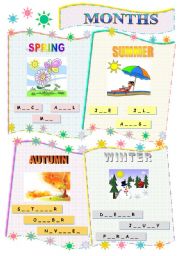 English Worksheet: Months