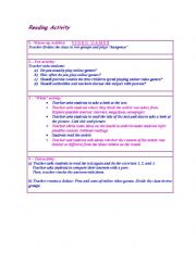 English Worksheet: Applying Reading Strategies