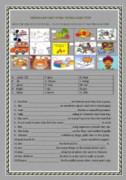                           IRREGULAR PAST TENSE VERBS CLOZE TEST