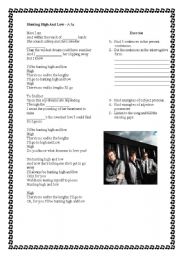 English Worksheet: Hunting high and low A-ha Present continuous