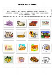 English Worksheet: Lunch and Dinner