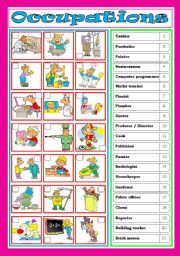 English Worksheet: Occupations