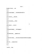 English worksheet: grammar worksheet