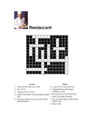 English Worksheet: Restaurant