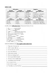 English Worksheet: VERB TO BE 