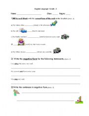 English worksheet: simple present tense