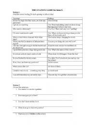 English Worksheet: Station Game