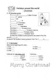 English worksheet: Christmas