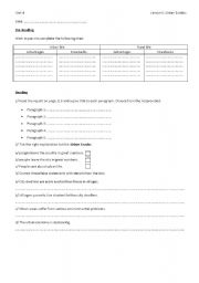 English Worksheet: Unit 4 Lesson 6 Urban Exodus. Bac