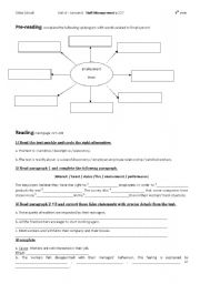 English Worksheet: Unit 4 Lesson 8 Staff Management (Bac)