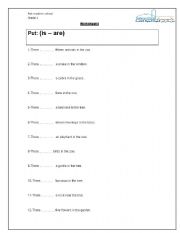 English worksheet: There is/There are