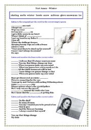 English Worksheet: Tori Amos- Winter (song)