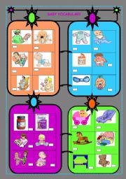 English Worksheet: UNSCRAMBLE BABY VOCABULARY