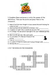 English Worksheet: Halloween