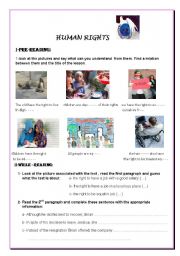 English Worksheet: HUMAN RIGHTS