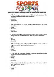 English Worksheet: Sports Quiz