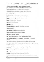 English Worksheet: Outnumbered (1 of 2) TV Series S01 E01 first 30 min aprox