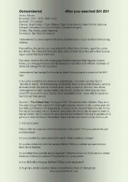 English Worksheet: Outnumbered (2 of 2) TV Series S01 E01