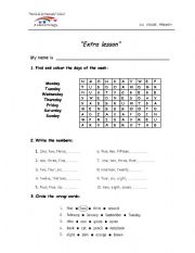 English worksheet: Extra lesson